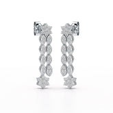 0.79 CT Drop & Dangle Lab Diamond Wedding Earrings - Jama Jewels